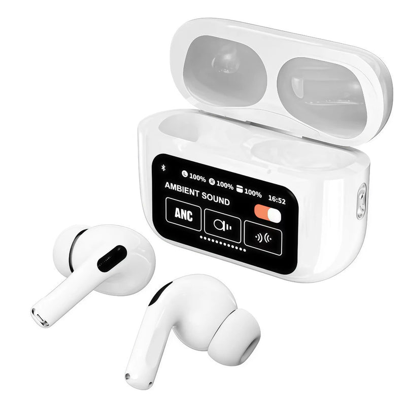 A9 Pro Auriculares TWS con Cancelación Activa de Ruido - Bluetooth 5.3 y Pantalla Touch